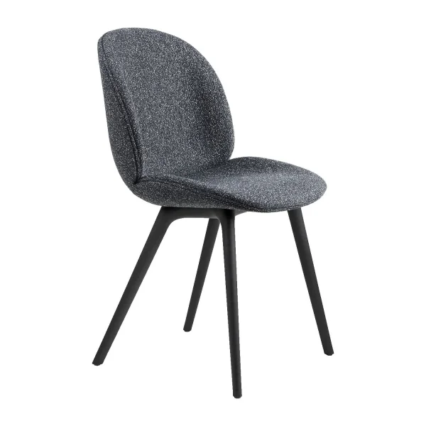 Gubi Beetle Dining Chair volledig bekleed Plastic Base - Around Bouclé Dedar 023