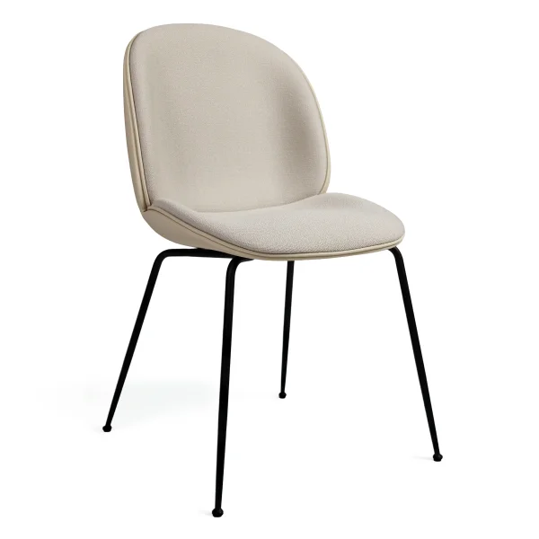 Gubi Beetle eetkamerstoel volledig gestoffeerd (Conisch onderstel) - GubiBeetleValenciaLeinen
