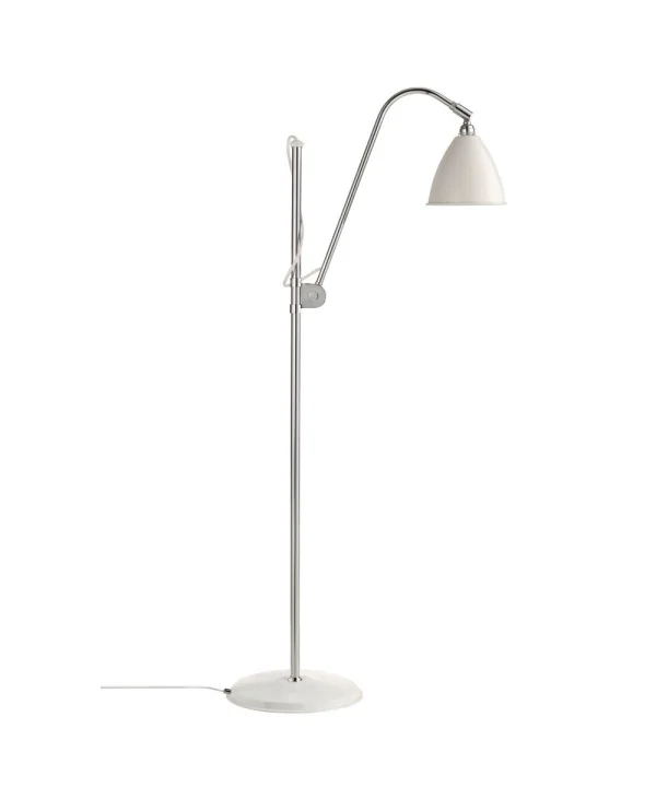 GUBI - Bestlite Bl3 VloerLamp Ø16 Chroom Matte Wit