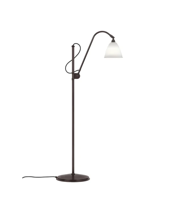 GUBI - Bestlite BL3 VloerLamp Ø16 Zwart Geelkoper/Porselein