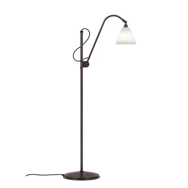 GUBI Bestlite BL3S vloerlamp beenderporselein-zwart