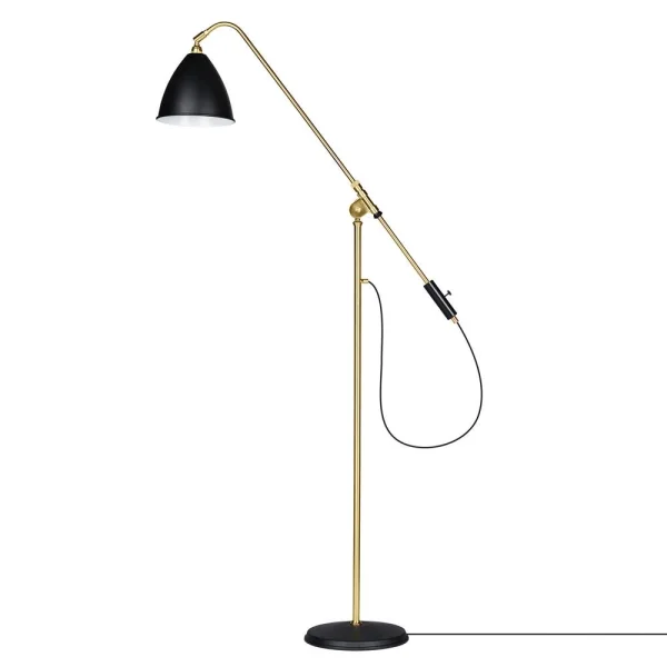 GUBI Bestlite BL4 vloerlamp houtskool zwart-messing