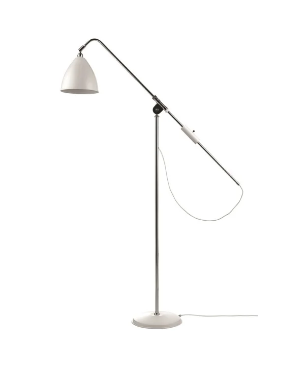 GUBI - Bestlite Bl4 VloerLamp Ø21 Chroom Matte Wit