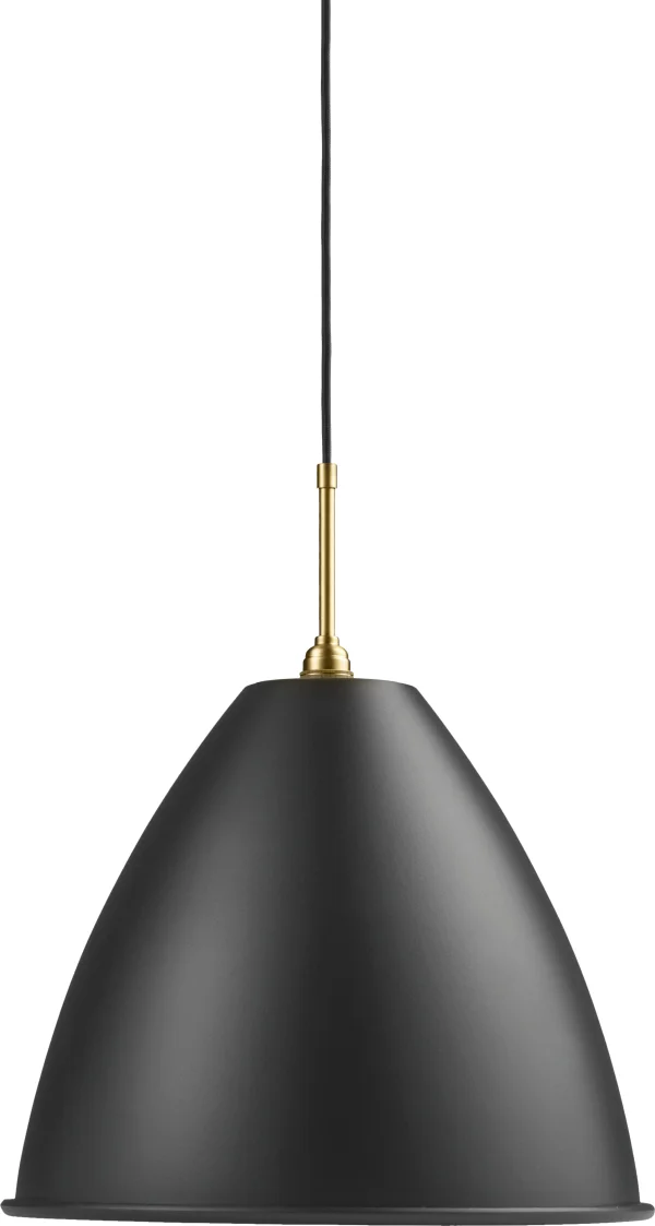 Gubi BL9 L hanglamp - Koolzwart/ messing