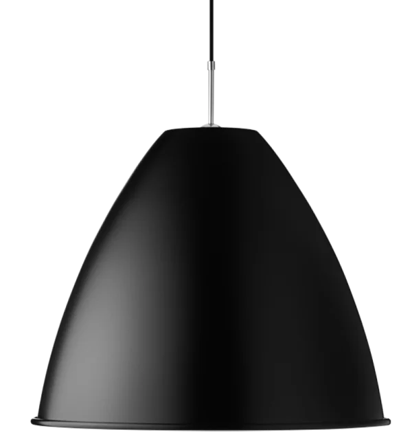 Gubi BL9 L hanglamp - mat zwart/ chroom