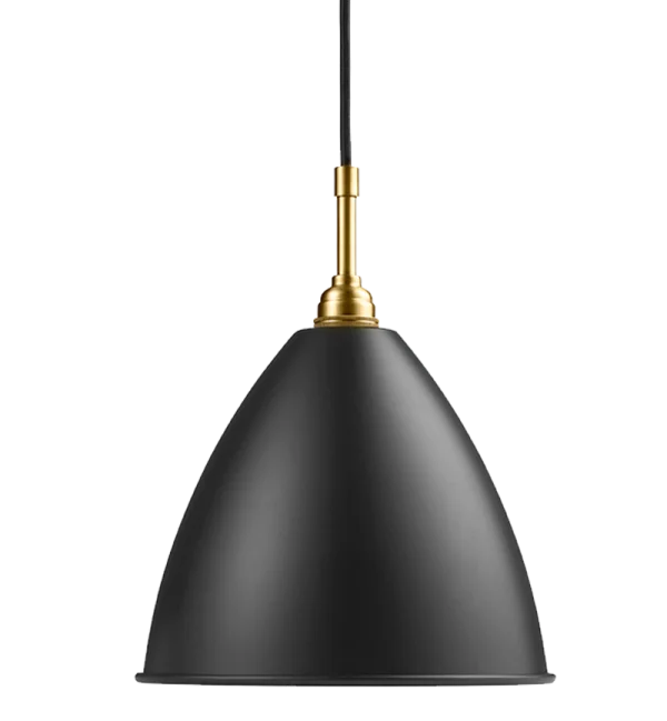 Gubi BL9 M hanglamp - Koolzwart/ messing