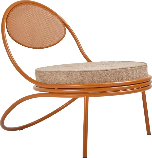 Gubi Copacabana Lounge Chair - international orange - Lorkey Limonta 44