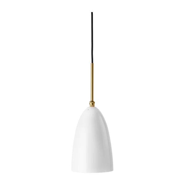 GUBI Gräshoppa plafondlamp glanzend Alabaster white-brass