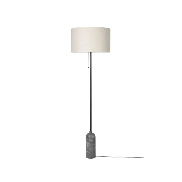 GUBI Gravity vloerlamp grijs marmer/canvas