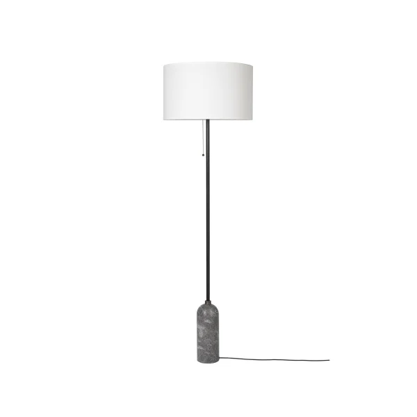 GUBI Gravity vloerlamp grijs marmer/wit