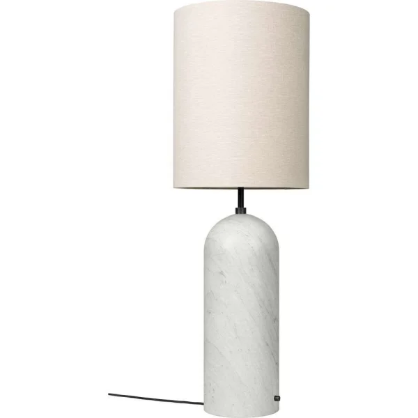 GUBI - Gravity XL High Vloerlamp White Marble/Canvas