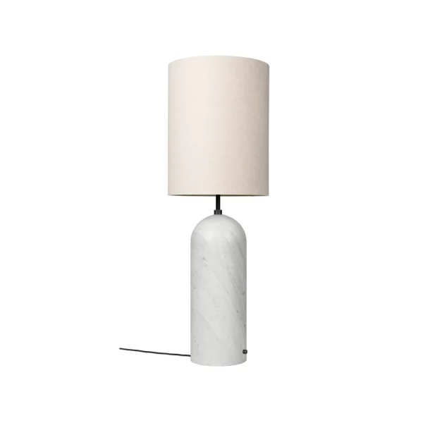 GUBI Gravity XL vloerlamp wit marmer/canvas, high