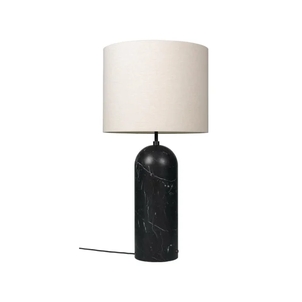 GUBI Gravity XL vloerlamp zwart marmer/canvas, low