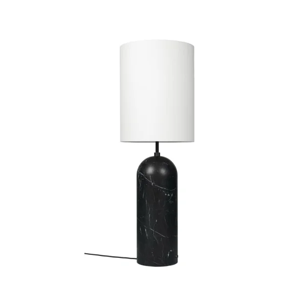 GUBI Gravity XL vloerlamp zwart marmer/wit, high