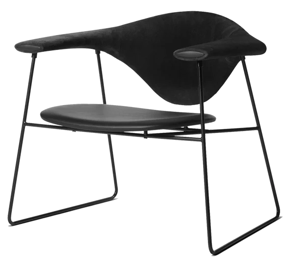 Gubi Masculo Lounge Chair - zwart