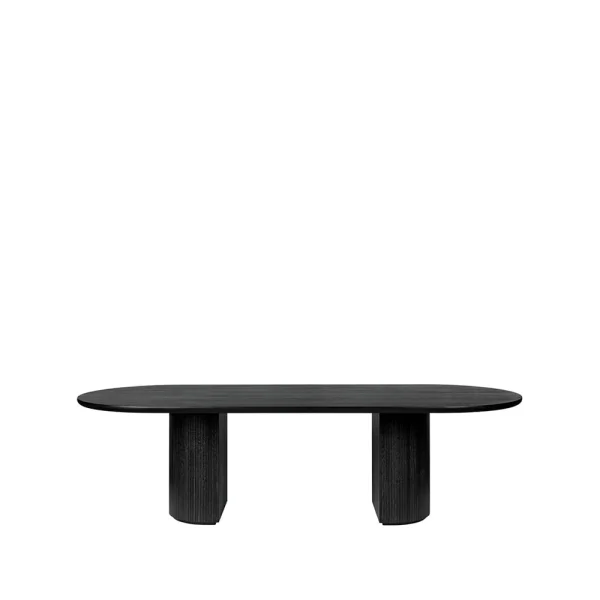 GUBI Moon eettafel ellips oak brown/black stained