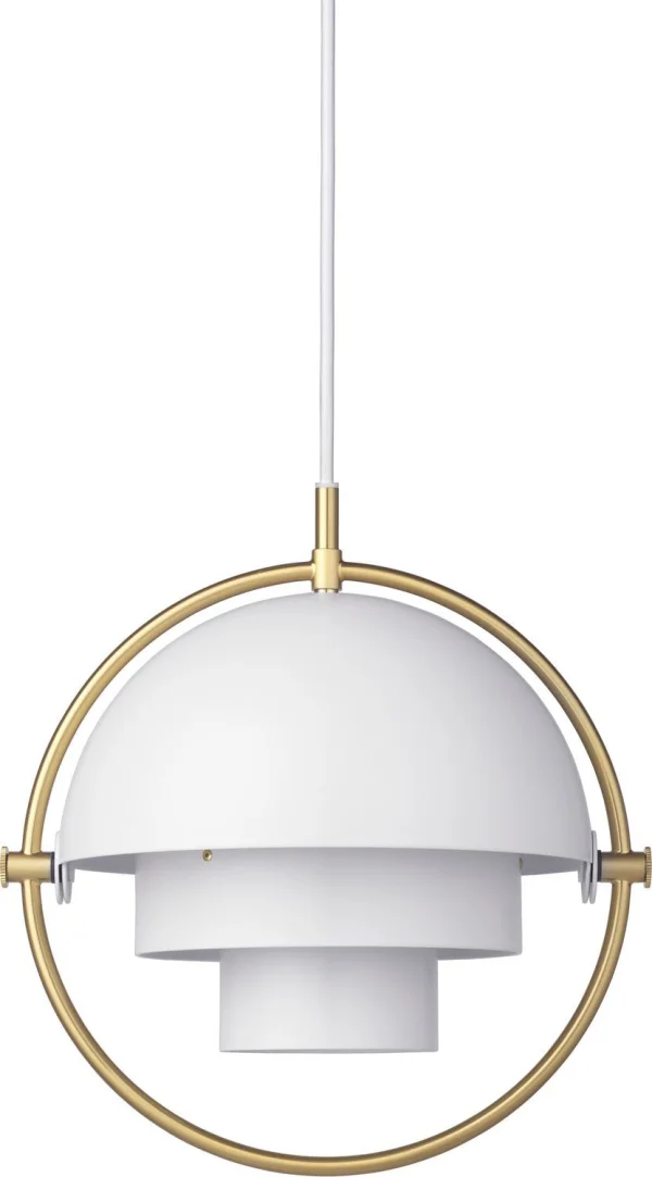 Gubi Multi-Life hanglamp - wit - Ø 22,5 cm - brass