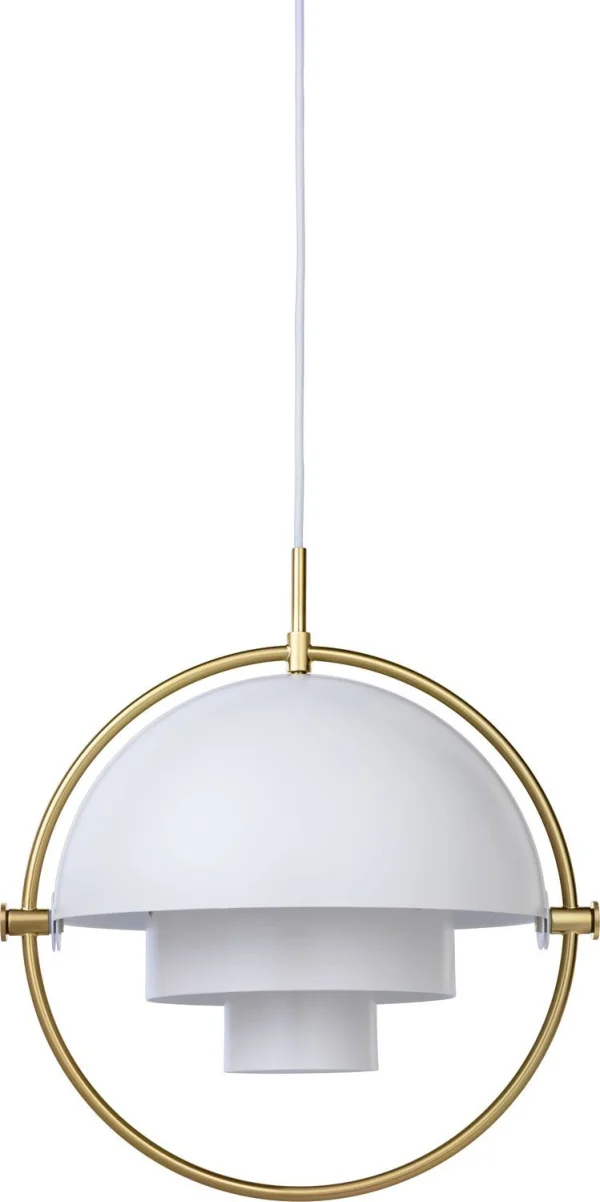 Gubi Multi-Life hanglamp - wit - Ø 36 cm - brass