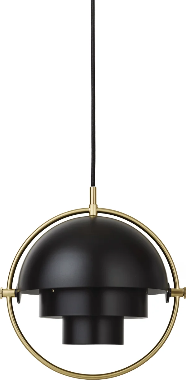 Gubi Multi-Life hanglamp - zwart - Ø 22,5 cm - brass