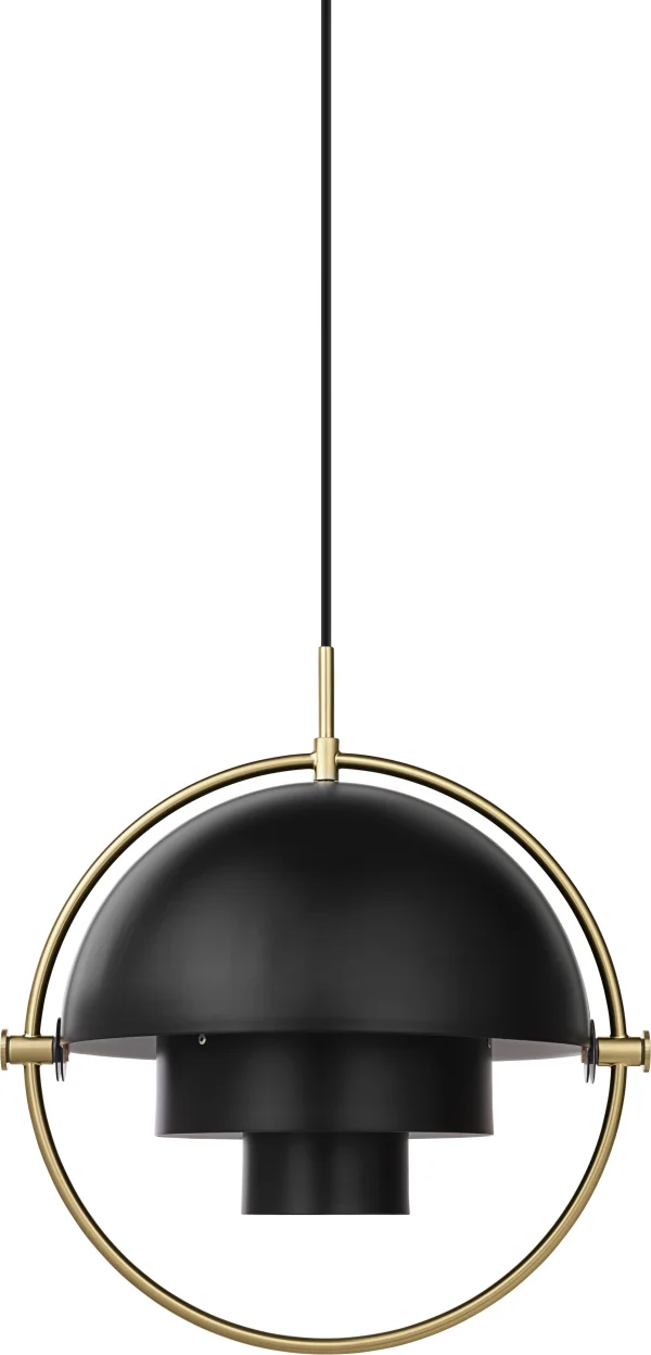 Gubi Multi-Life hanglamp - zwart - Ø 36 cm - brass