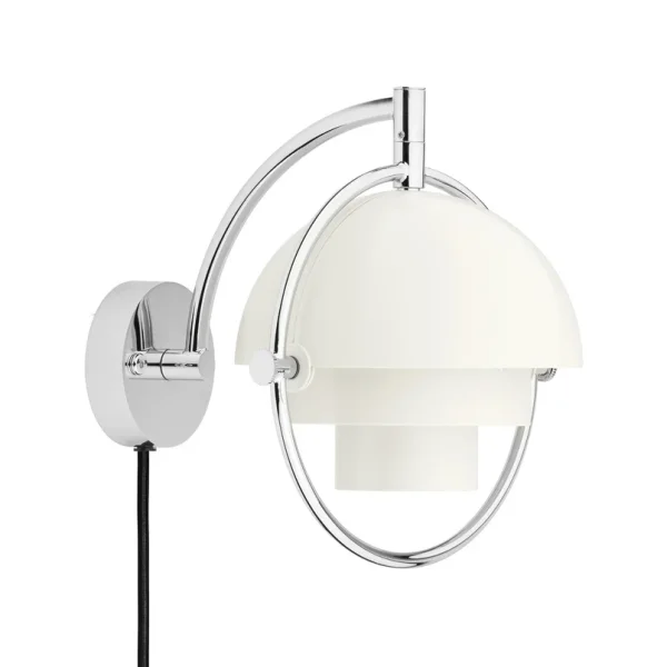 GUBI - Multi-Line wandlamp chroom/wit metaal G9