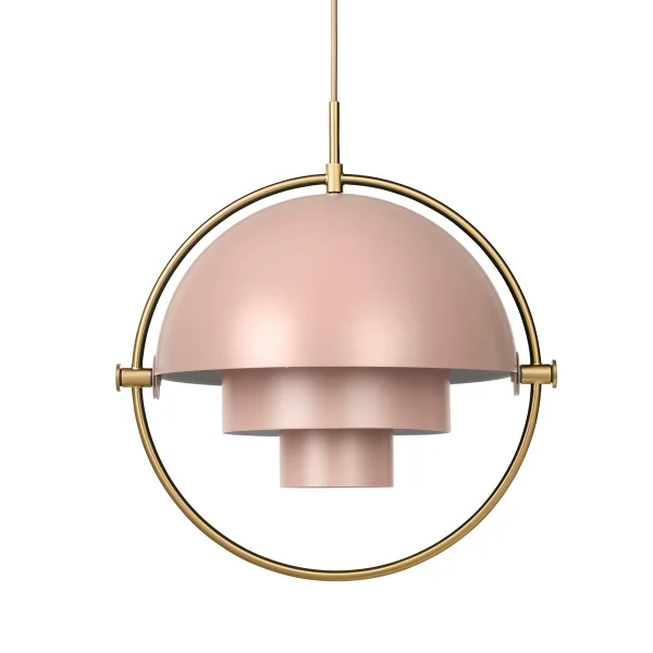 GUBI Multi-Lite plafondlamp messing-roze