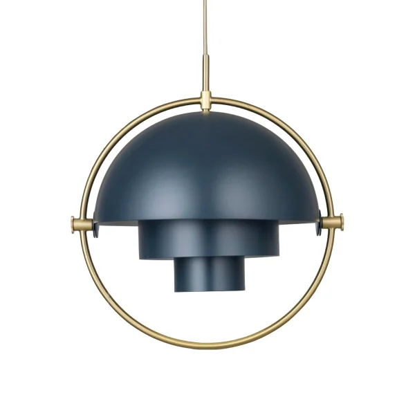 GUBI Multi-Lite plafondlamp Midnight Blue-messing