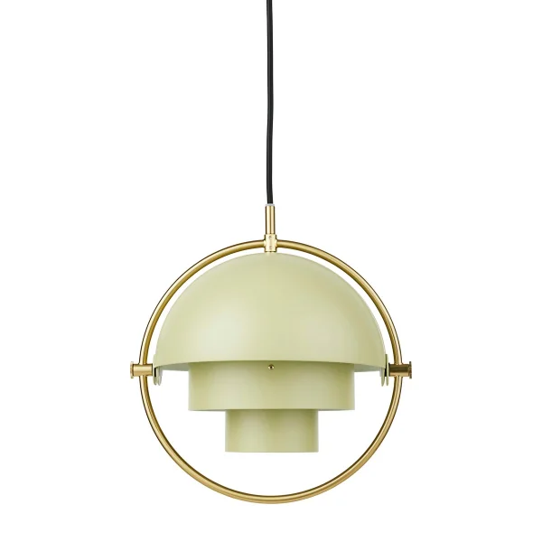 GUBI Multi-Lite plafondlamp small Brass-desert sage