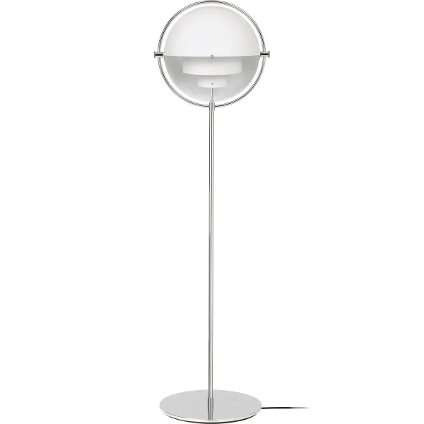 GUBI Multi-Lite vloerlamp Chroom-wit