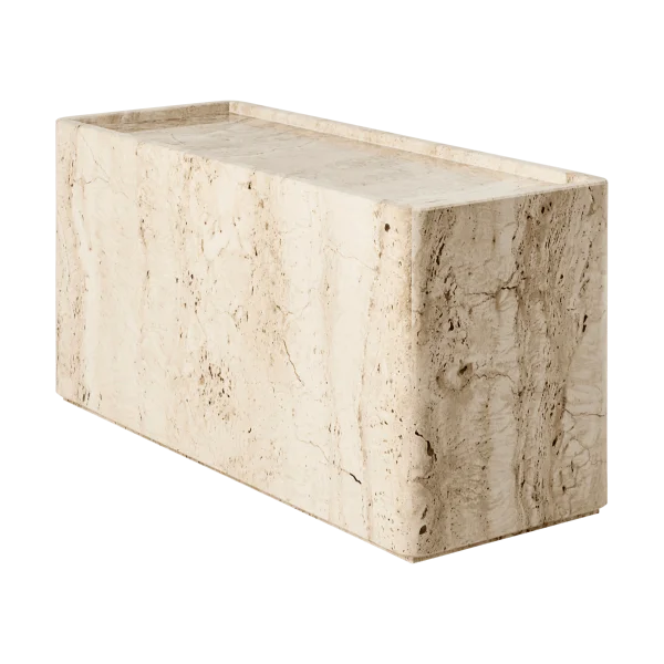 GUBI Pietra bijzettafel 30x80x40 cm Neutral white travertine