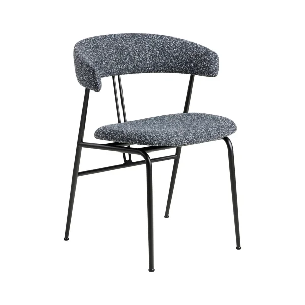 Gubi Violin Dining Chair volledig bekleed - Around Bouclé Dedar 023