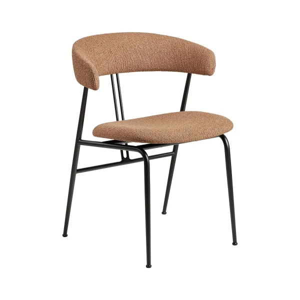 Gubi Violin Dining Chair volledig bekleed - Around bouclé Dedar 032