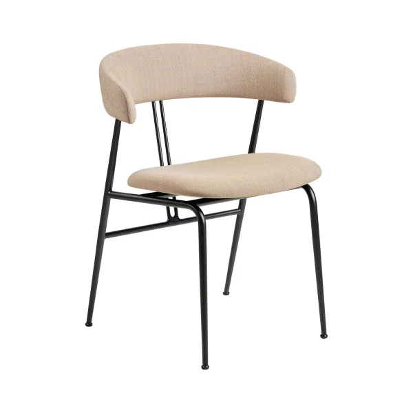 Gubi Violin Dining Chair volledig bekleed - Remix 3 Kvadrat 233