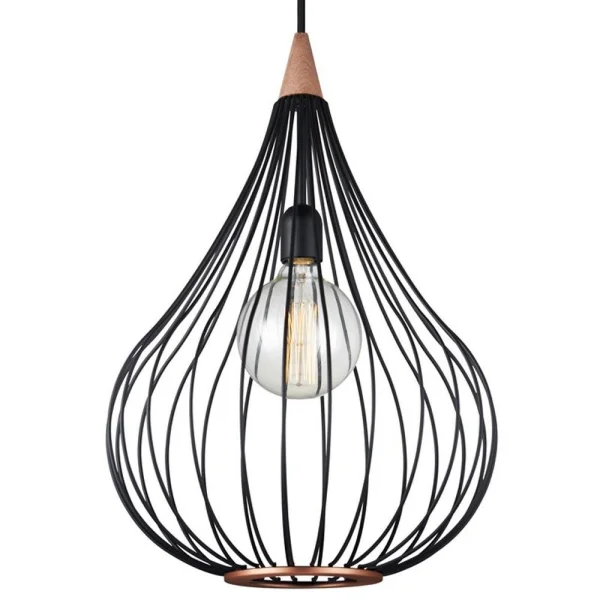 Halo Design - Drops Hanglamp Ø38 Black/Dark Wood