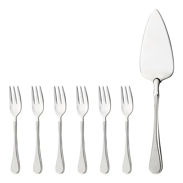 Hardanger Bestikk Carina taartset 7-delig roestvrij staal