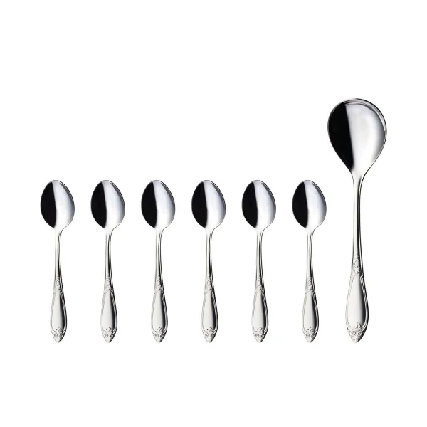 Hardanger Bestikk Nina dessertset 7-delig Roestvrij staal