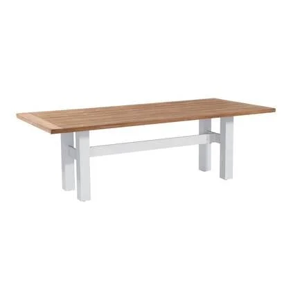 Hartman Heron dining tuintafel 240x100 cm. - Wit|Teak