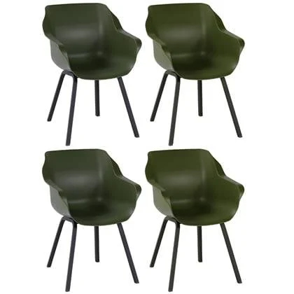 Hartman Sophie Element Tuinstoel - Set van 4 - Moss Green