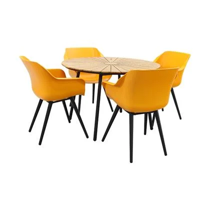 Hartman Sophie Studio Orange|Dave teak 110 cm. tuinset - 5-delig