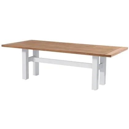 Hartman Sophie Yasmani Tuintafel 300 Cm Naturel Teak - Wit H-Frame