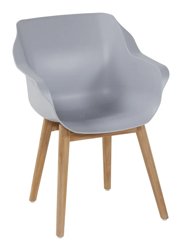 Hartman Tuinstoel Sophie Teak met armleuning - Grijs