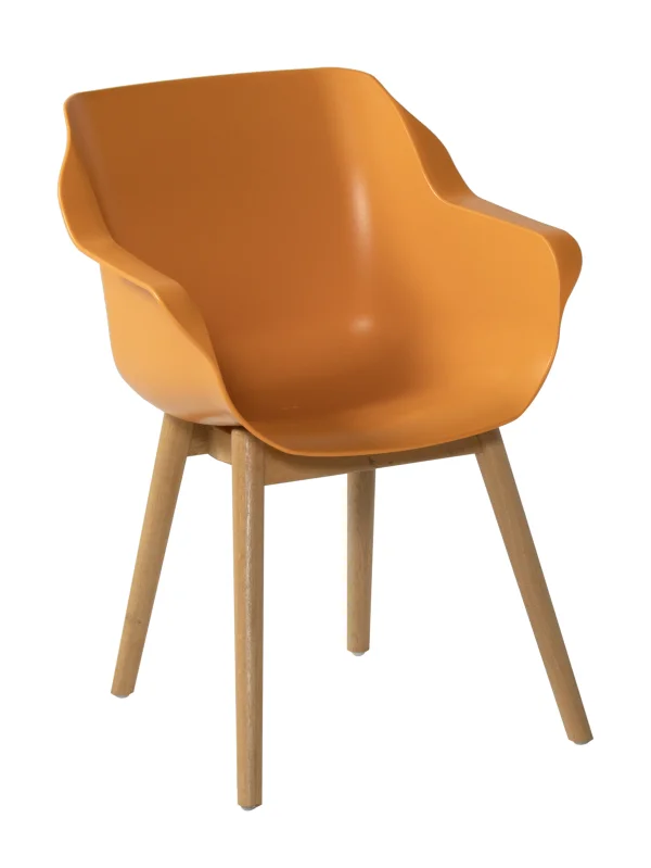 Hartman Tuinstoel Sophie Teak met armleuning - Oranje