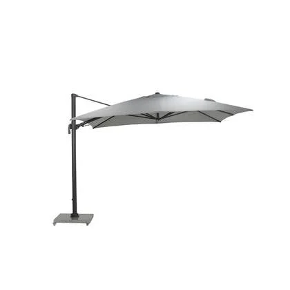 Hawaii Big Pole II parasol - 350x350 cm - carbon black - royal grijs