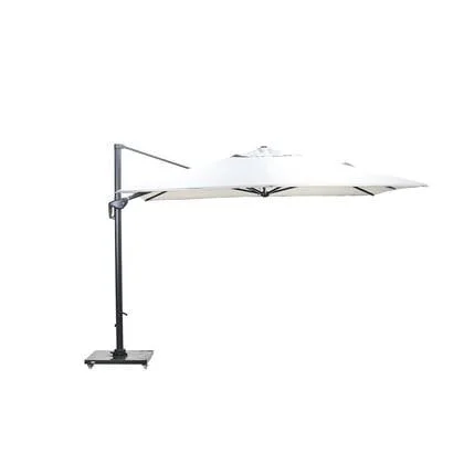 Hawaii Big Pole telescoop parasol - 350x350cm -carbon black-royal zand