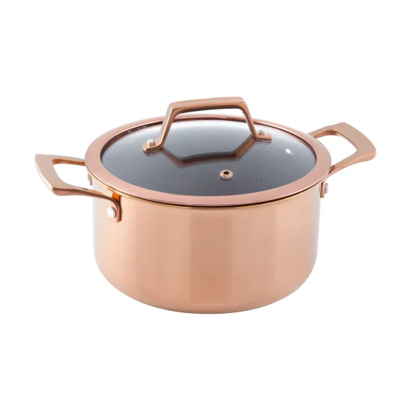 Hâws Hâws Santo braadpan met deksel hybrid coating 3,4 L Rose Gold