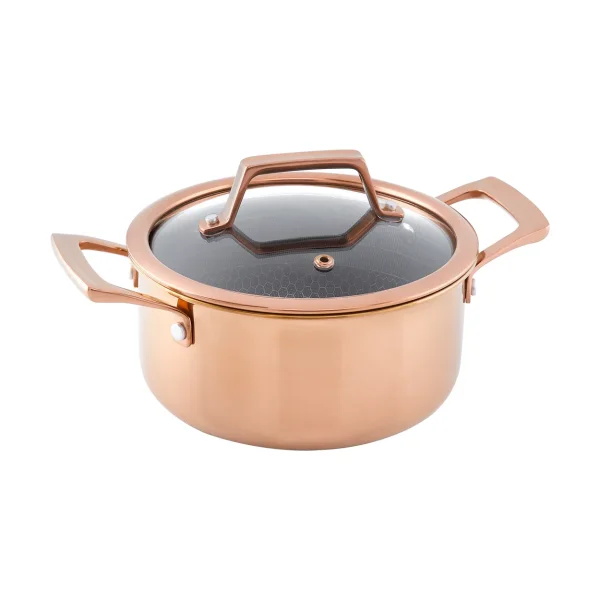 Hâws Hâws Santo pan met deksel hybrid coating 2,2 L Rose Gold
