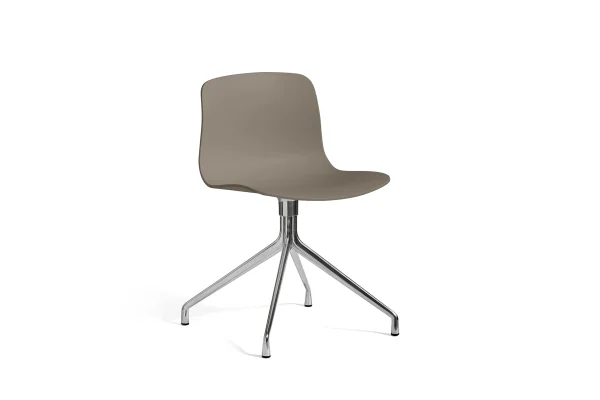 HAY About a Chair AAC 10 - khaki 2.0 - gepolijst aluminium - viltglijders