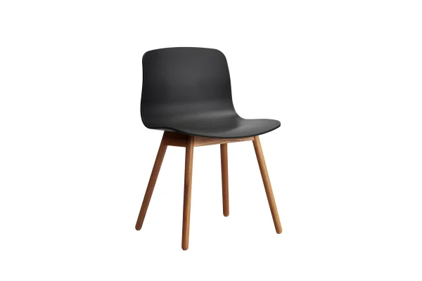 HAY About a Chair AAC 12 - black 2.0 - notenhout gelakt (op waterbasis) - Standaard glijders kunststof