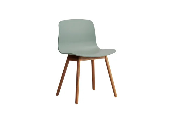 HAY About a Chair AAC 12 - fall green 2.0 - notenhout gelakt (op waterbasis) - Standaard glijders kunststof