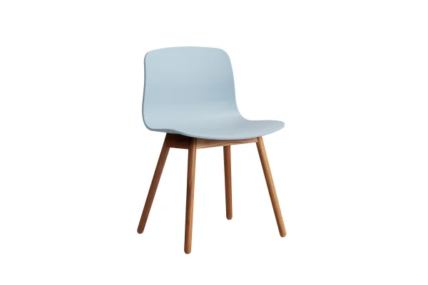 HAY About a Chair AAC 12 - slate blue 2.0 - notenhout gelakt (op waterbasis) - viltglijders